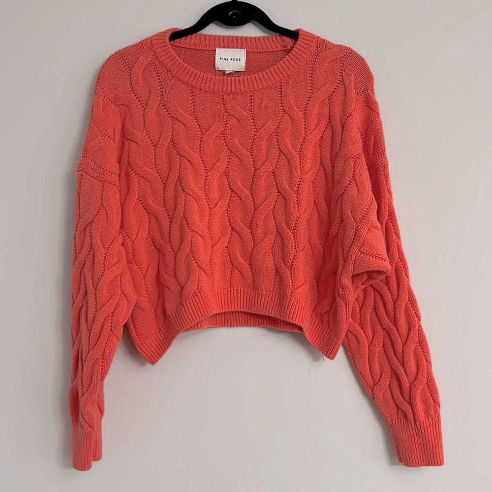 Pink Rose sweater. Size L.